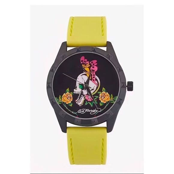 BNIB~ED HARDY Women\'s Lime Green Strap Watch main image 2